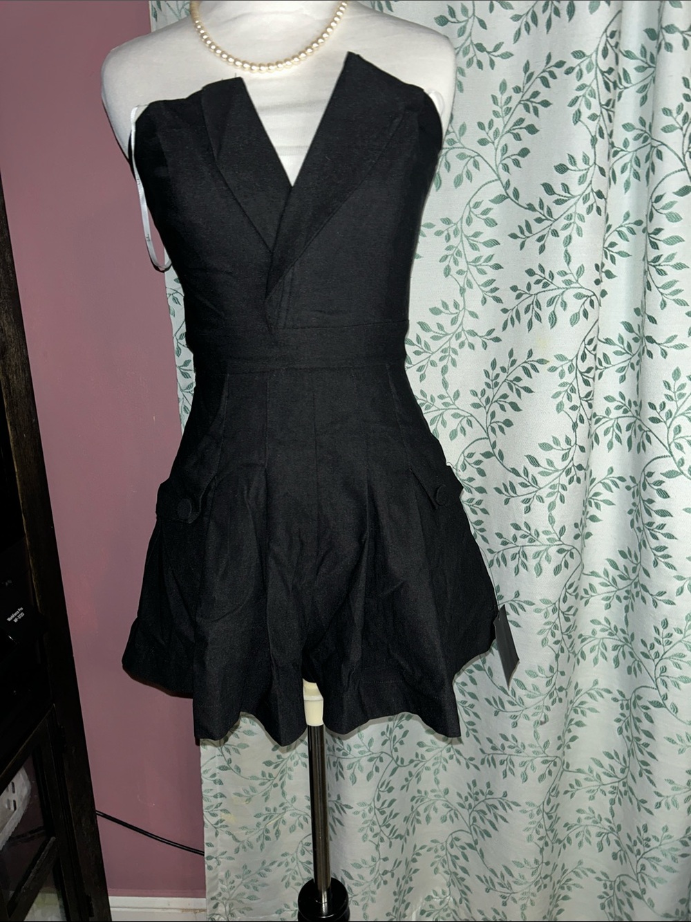 Black Strapless Fit & Flare Dress